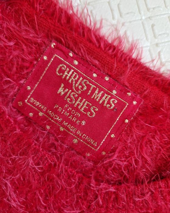 Новорічний Різдвяний чоловічок Primark Прімарк дівчинка 9-10 р світшот