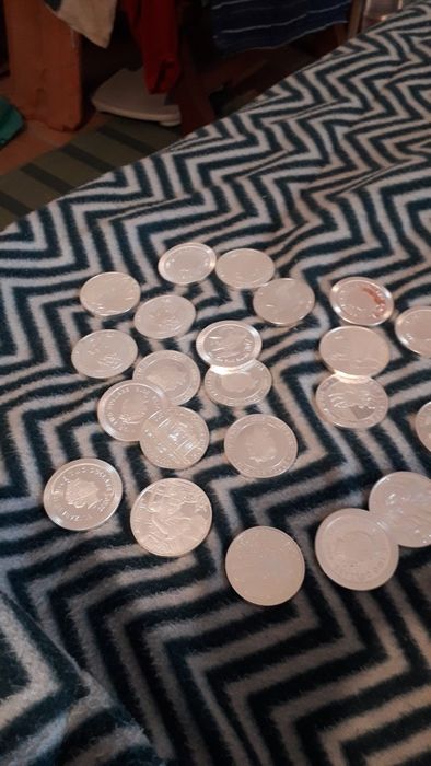 Moedas em prata pura