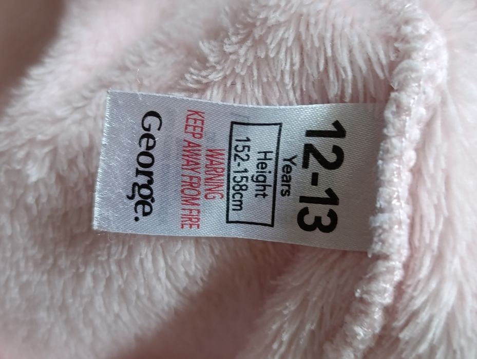 Теплая плюшевая пижама для девочки, George,  12/13 лет