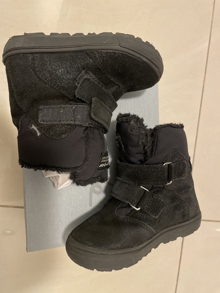 Buty skórzane Mrugała BLACK pyłek rozmiar 25