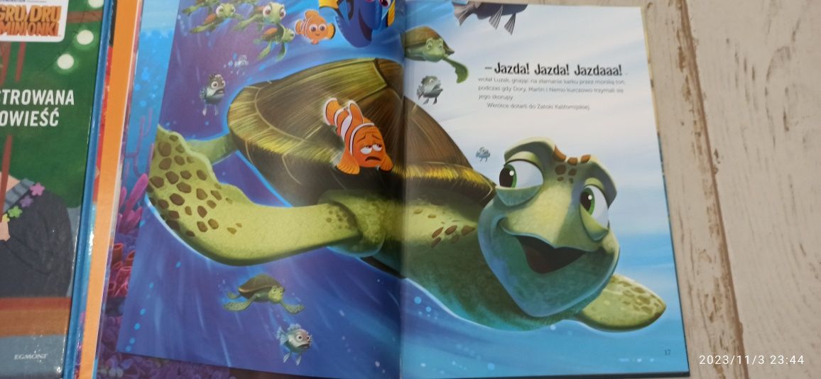 Zestaw 3ksiazek Gdzie jest Nemo Dory Minionki