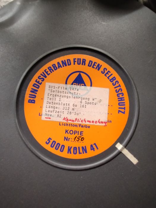 Taśma filmowa 16mm film bundeswera lufshutz