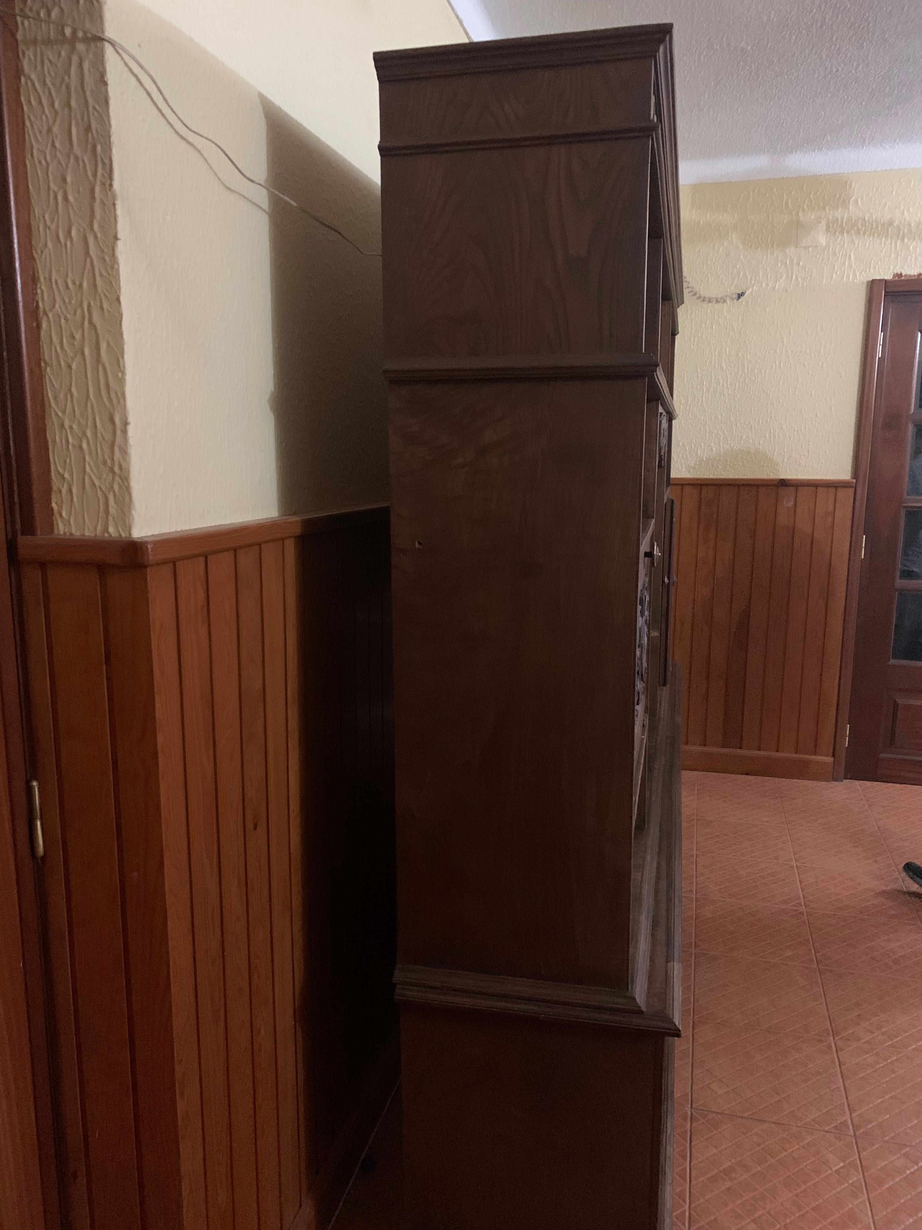 Estante/ móvel vintage em mogno