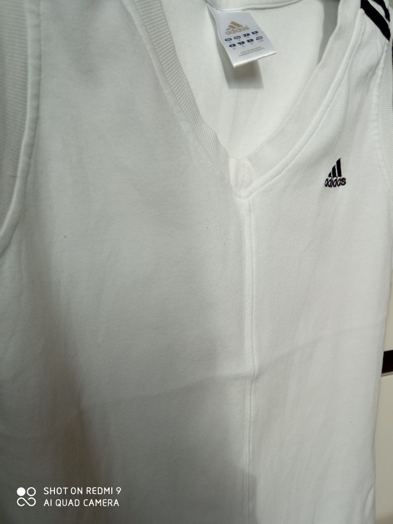 Biała koszulka bluzka bokserka Adidas M