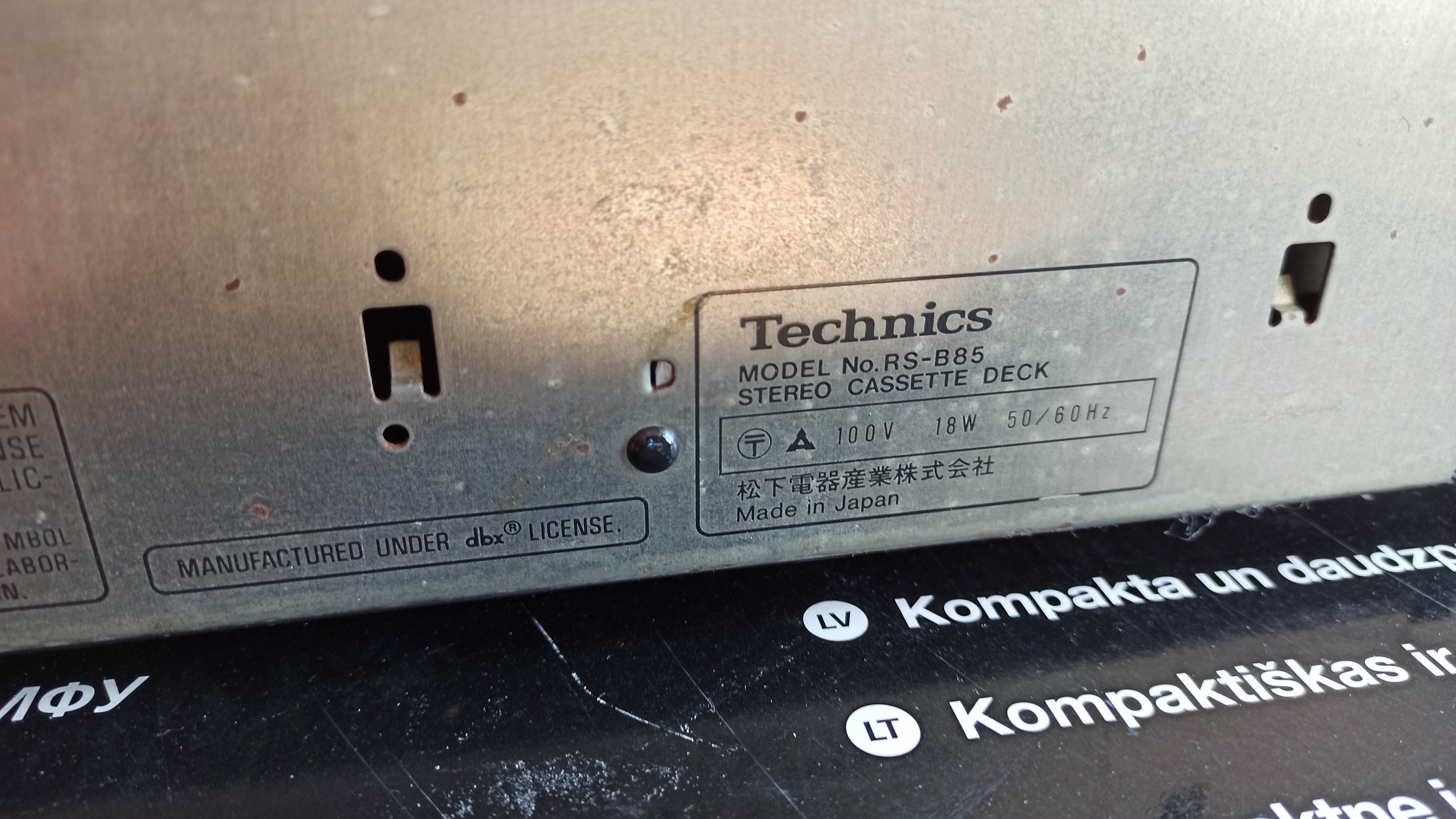 Technics RS-B85 3głowice DBX regulacja BIAS 100V Japan