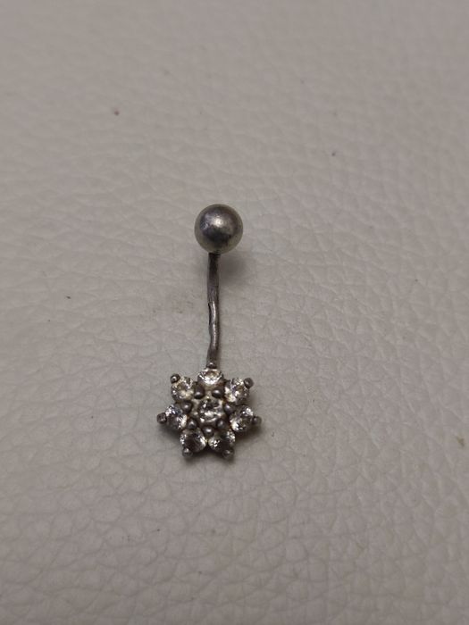 Пірсинг в пупок,  срібло 925, сережкі.