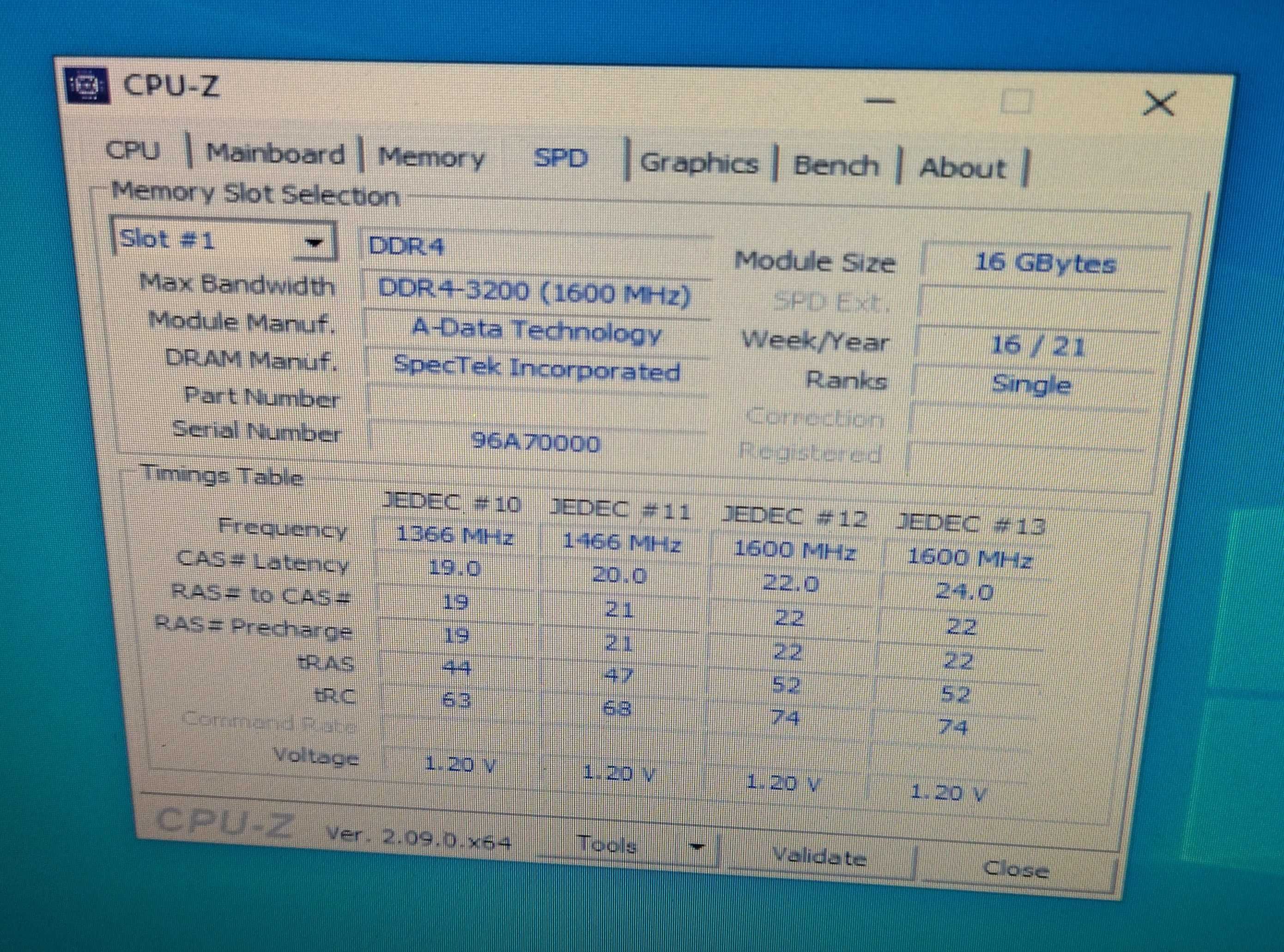 32Gb DDR4 3200MHz Adata