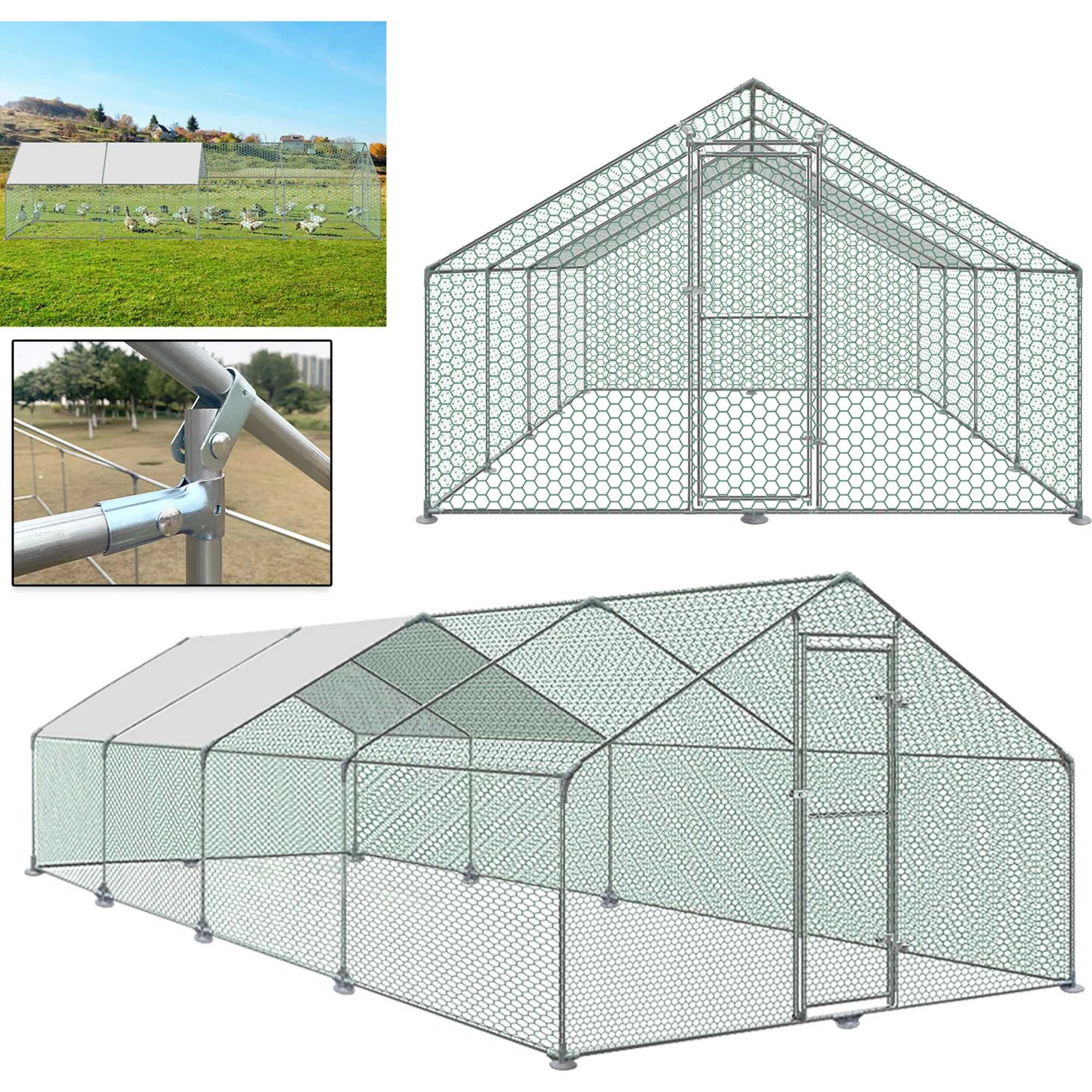 WOLIERA Dla Kur Niosek Kaczek Kotów Drobiu Kurnik Zagroda Wybieg3x8x2m