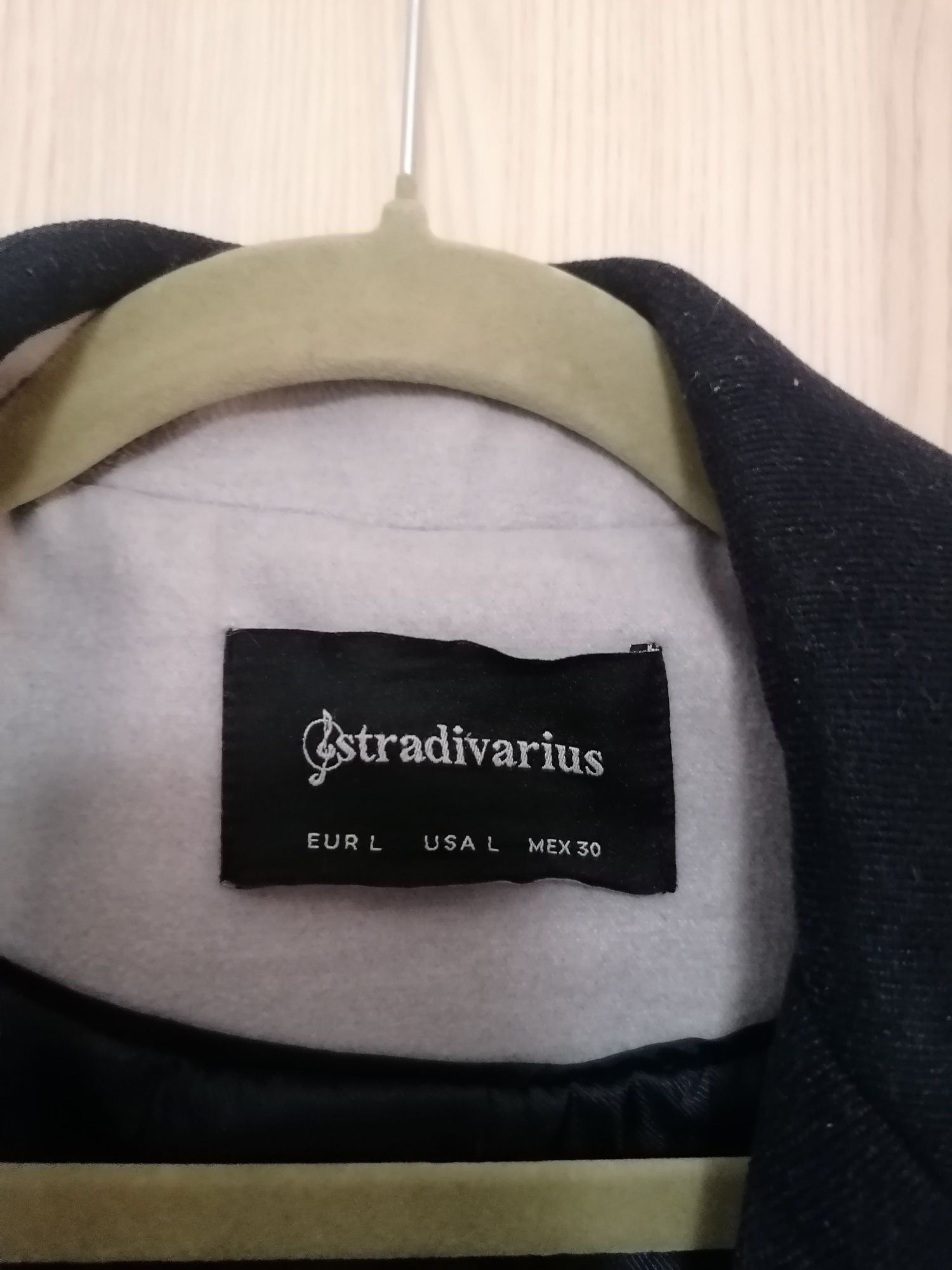 Granatowy zimowy płaszcz damski Stradivarius rozmiar L