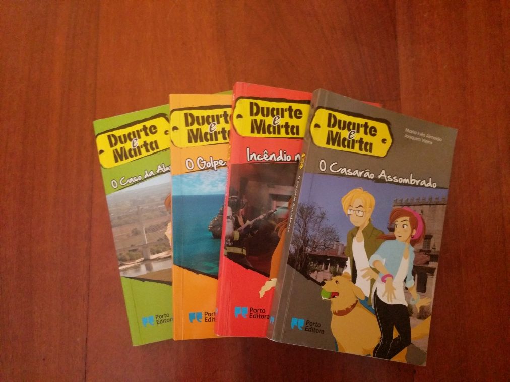 4 livros da coleção "Duarte e Marta"