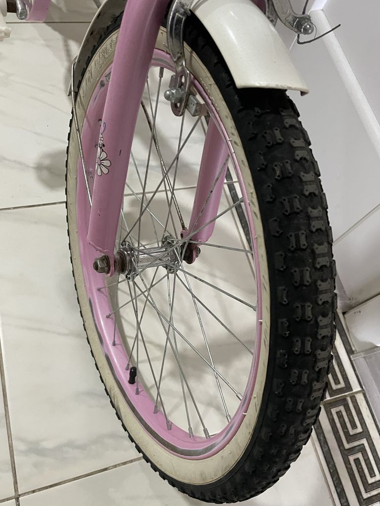 Дитячий Велосипед 20" колеса RUEDA FLOWER Сталевий від 6 років Рожевий
