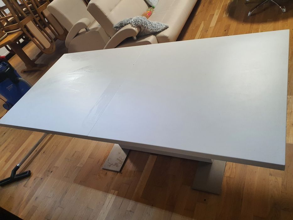 Stół 90 x 190 + 50 biały ikea