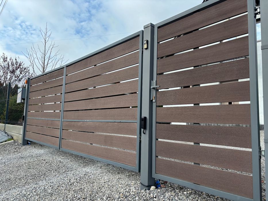 Brama dwuskrzydłowa bramka komplet z automatem