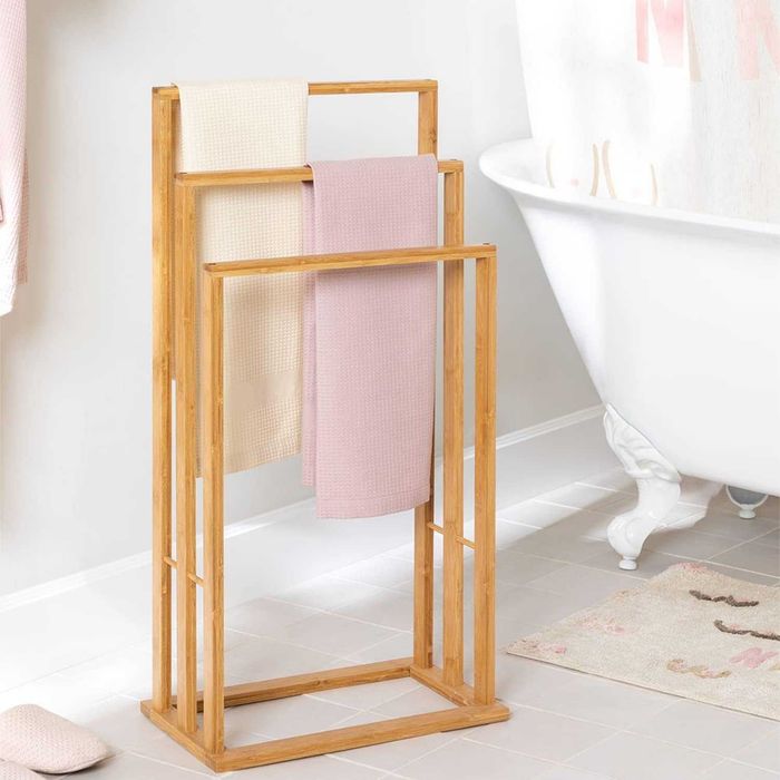 Toalheiro de pé em bambu 82 x 42 x 24 cm - NOVO - ENVIO GRÁTIS