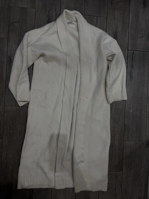 Кардиган теплий довгий білий