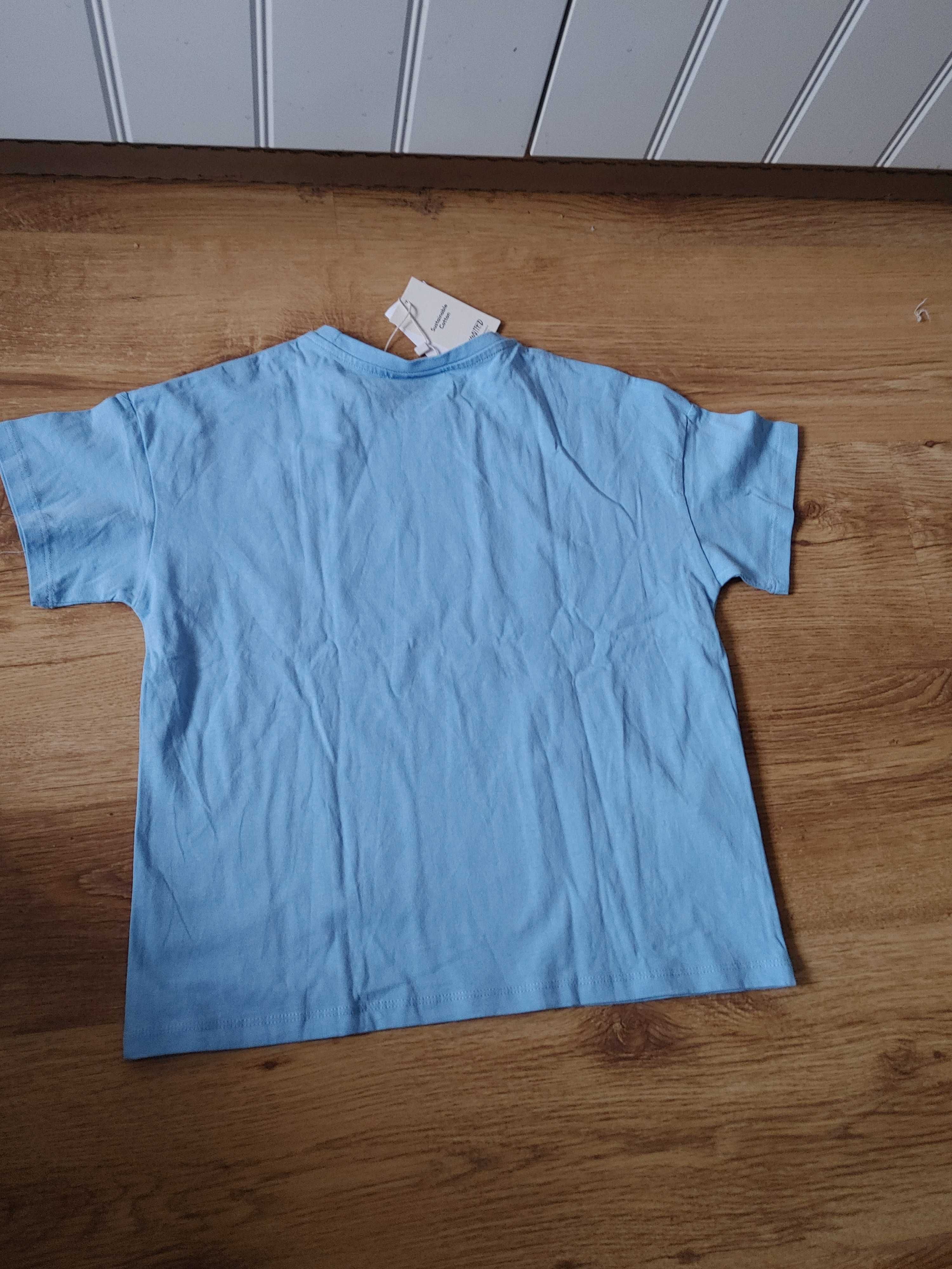 Mango t-shirt niebieski dziewczynka 140cm 8l nowy