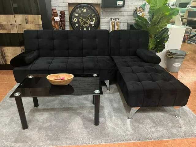 Novo sofá chaise longue preto - OFERTA ESPECIAL