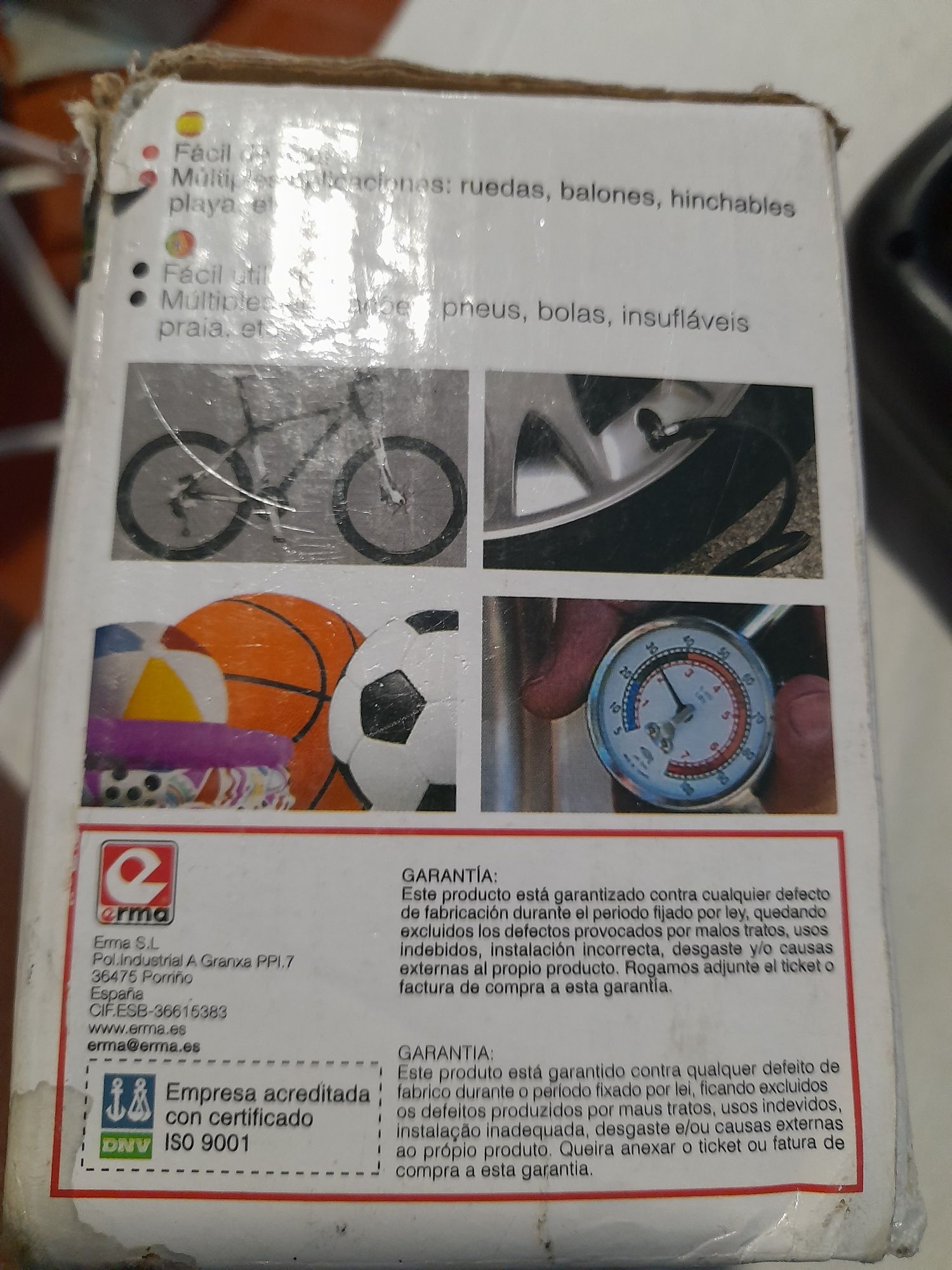 2×  Bomba de encher pneus, bolas etc
