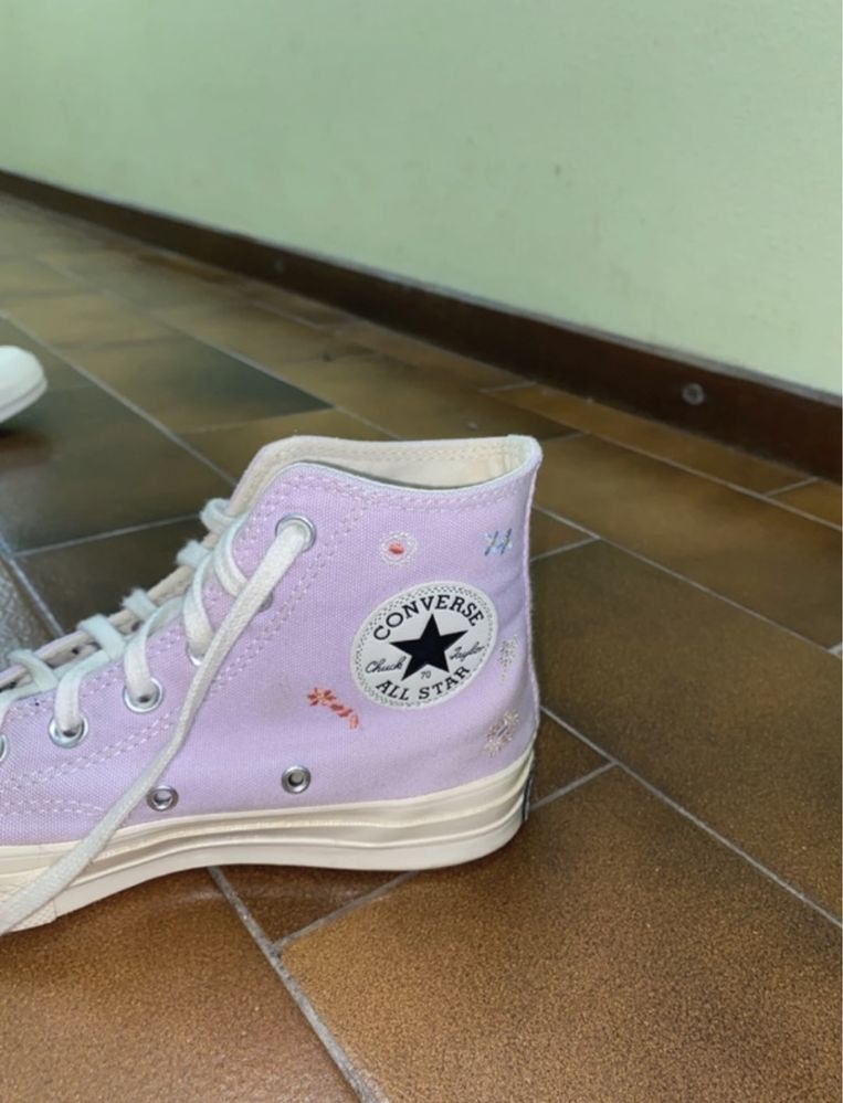 all star lilas de plataforma (tamanho 37,5)