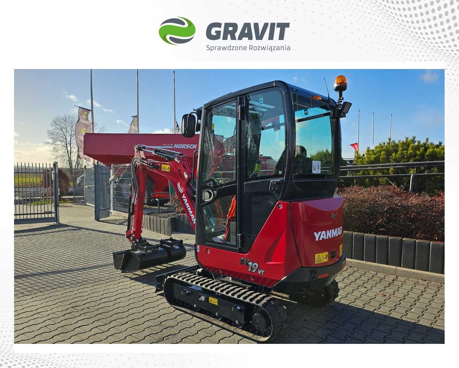 Minikoparka Yanmar SV19 (2 tony) od Autoryzowanego Dealera - GRAVIT