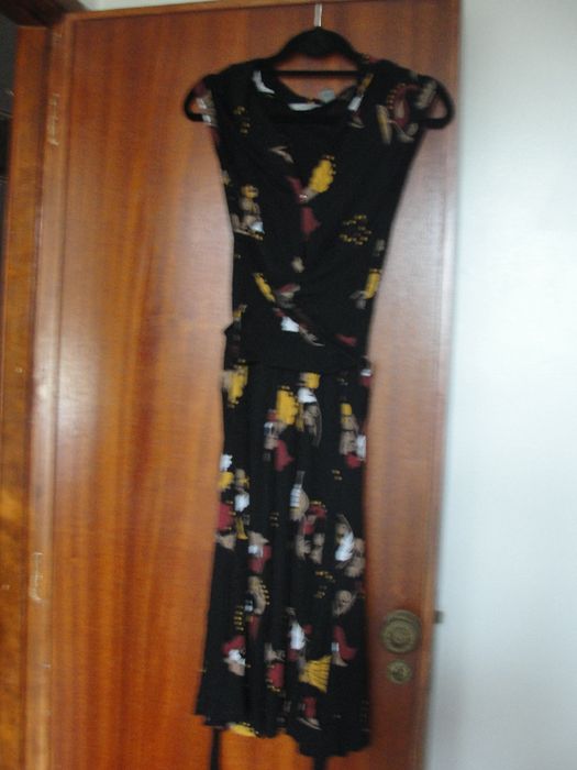 Vestido Estampado de Algodão