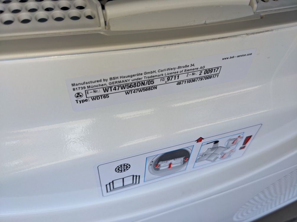 Сушильна машинаSiemens IQ700 А+++ 8 кг тепловий насос