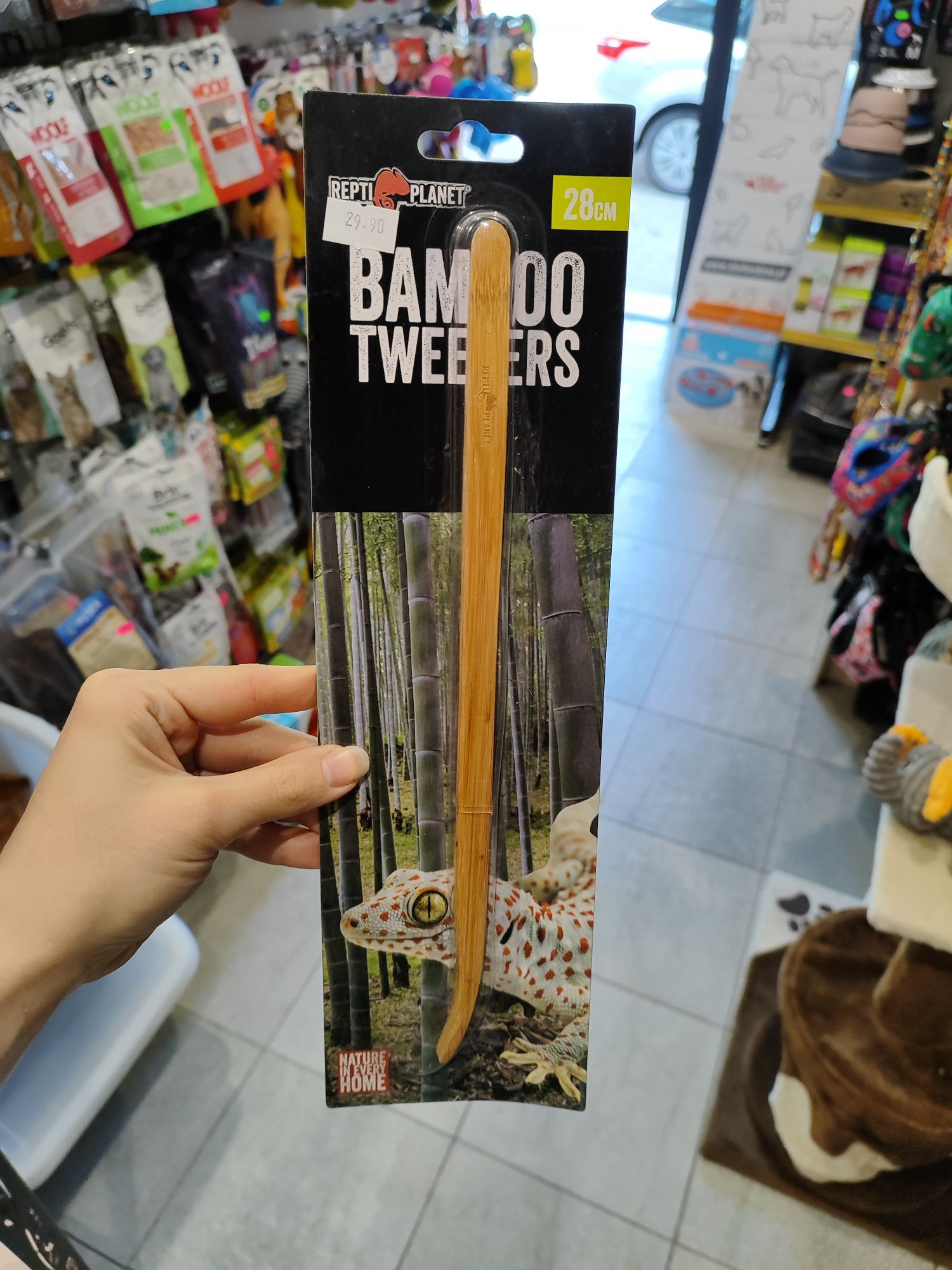 Bambusowa pęseta do karmienia gadów pająków