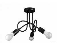 Lampa sufitowa w stylu loft czarna