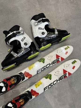 Komplet dziecięcy narty Fischer 108cm + buty Dalbello 21cm
