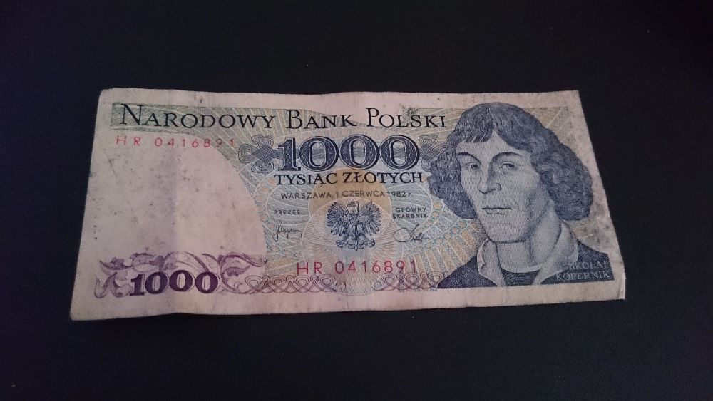 Nota 1000 Zlotych Polónia 1982