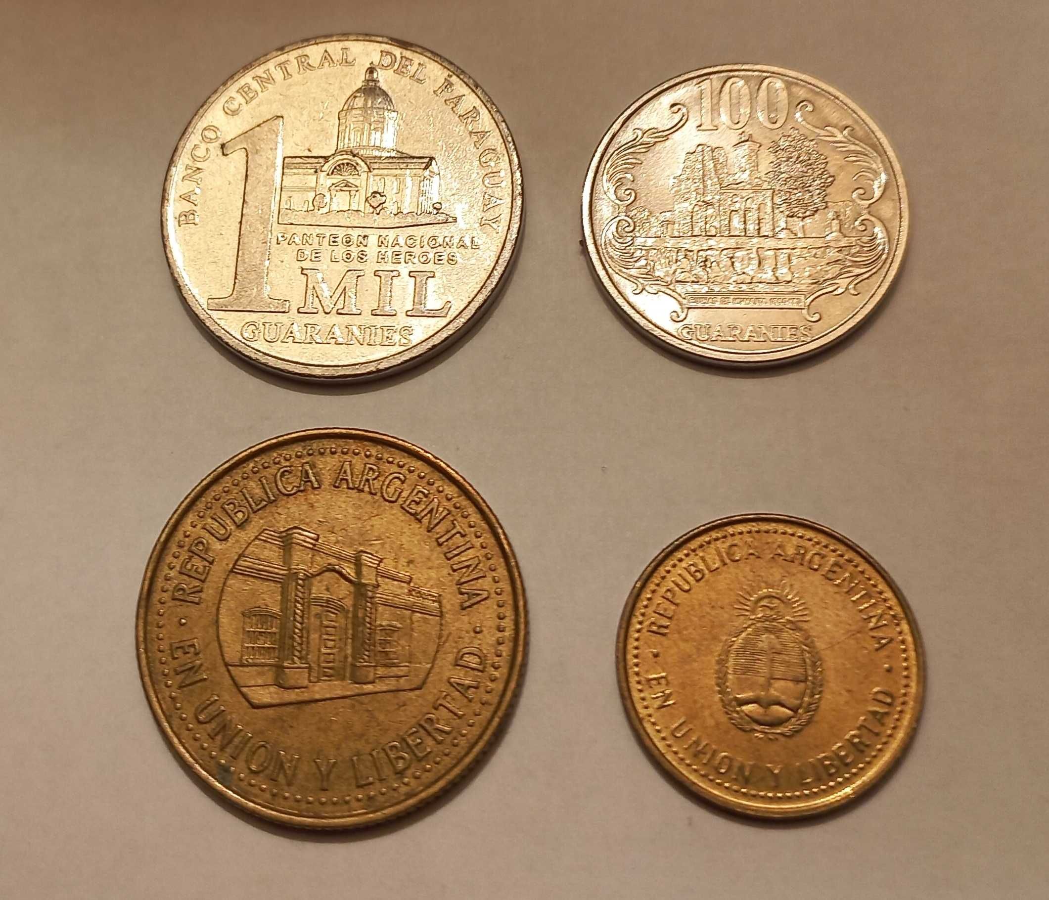 Набор монет Парагвай и Аргентина