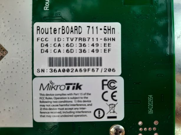 Роутер Board 711-5Hn  microtik