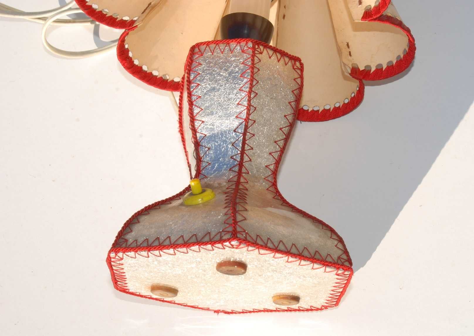Stara lampka nocna ręcznie wykonana antyk zabytek
