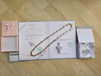 Krzyzyk 20,97 g biale zloto 585 z diamentami 5,37 CT z cerfyfikatem