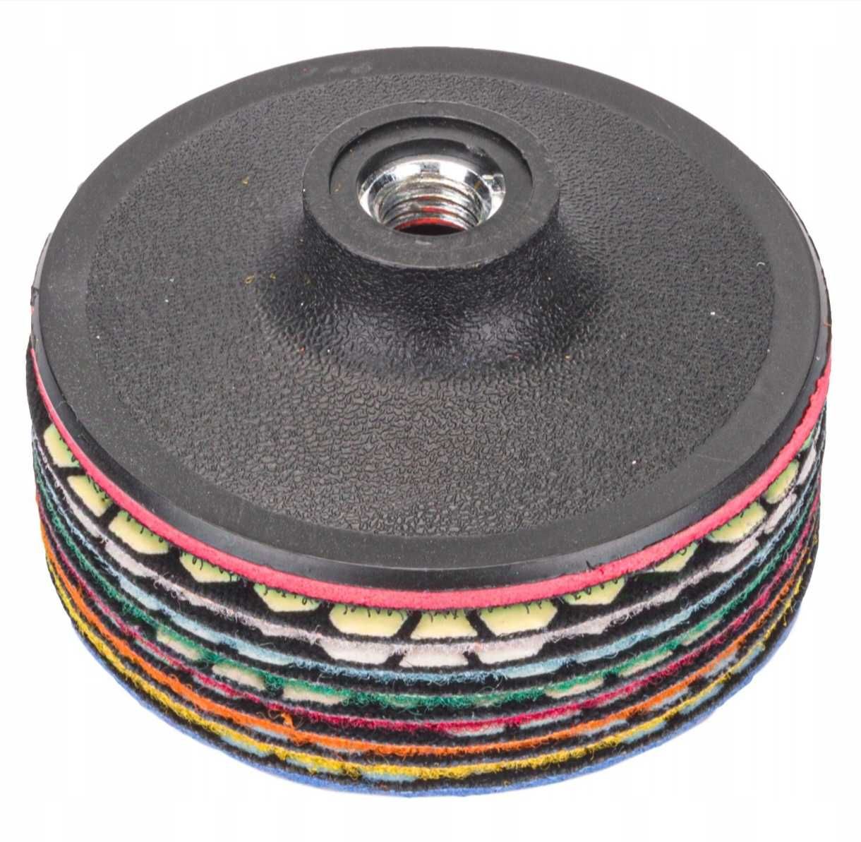 Komplet Tarcz x7 Diamentowych na Rzep 100mm + Dysk + Adapter NA SUCHO