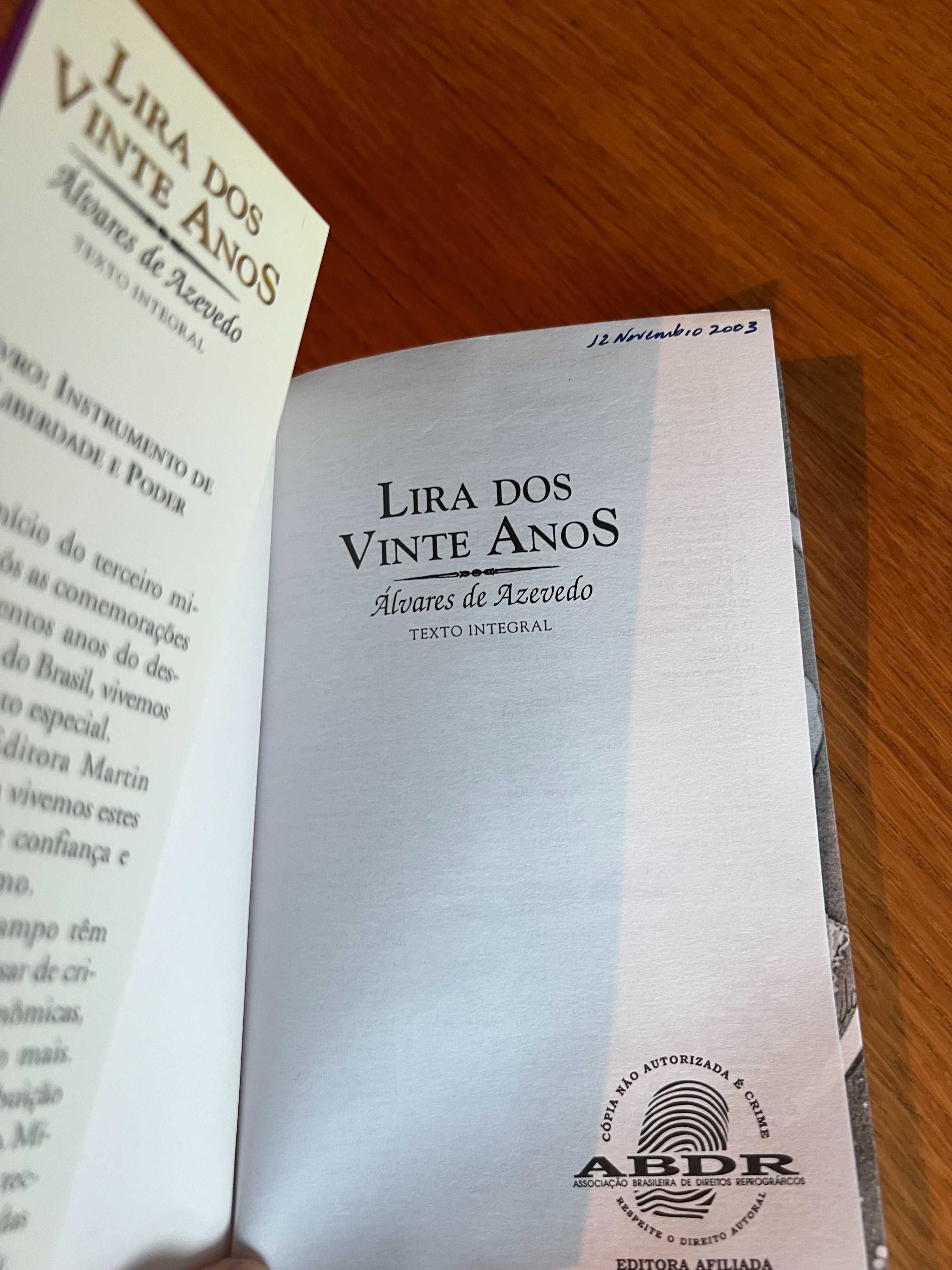 LIRA DOS VINTE ANOS      Álvares de Azevedo