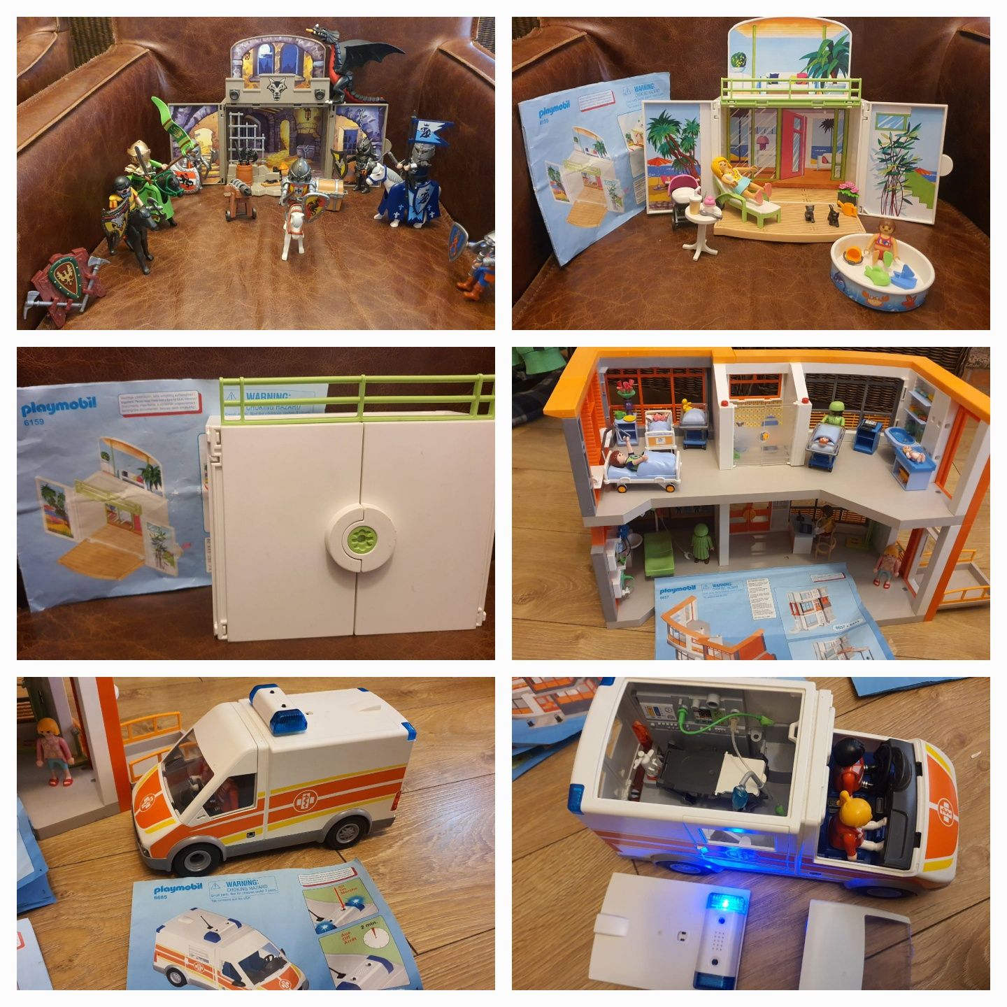 Various sets de Playmobil (13 sets mais figuras e carros)