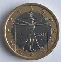 1 euro 2002 Włochy moneta kolekcjonerska