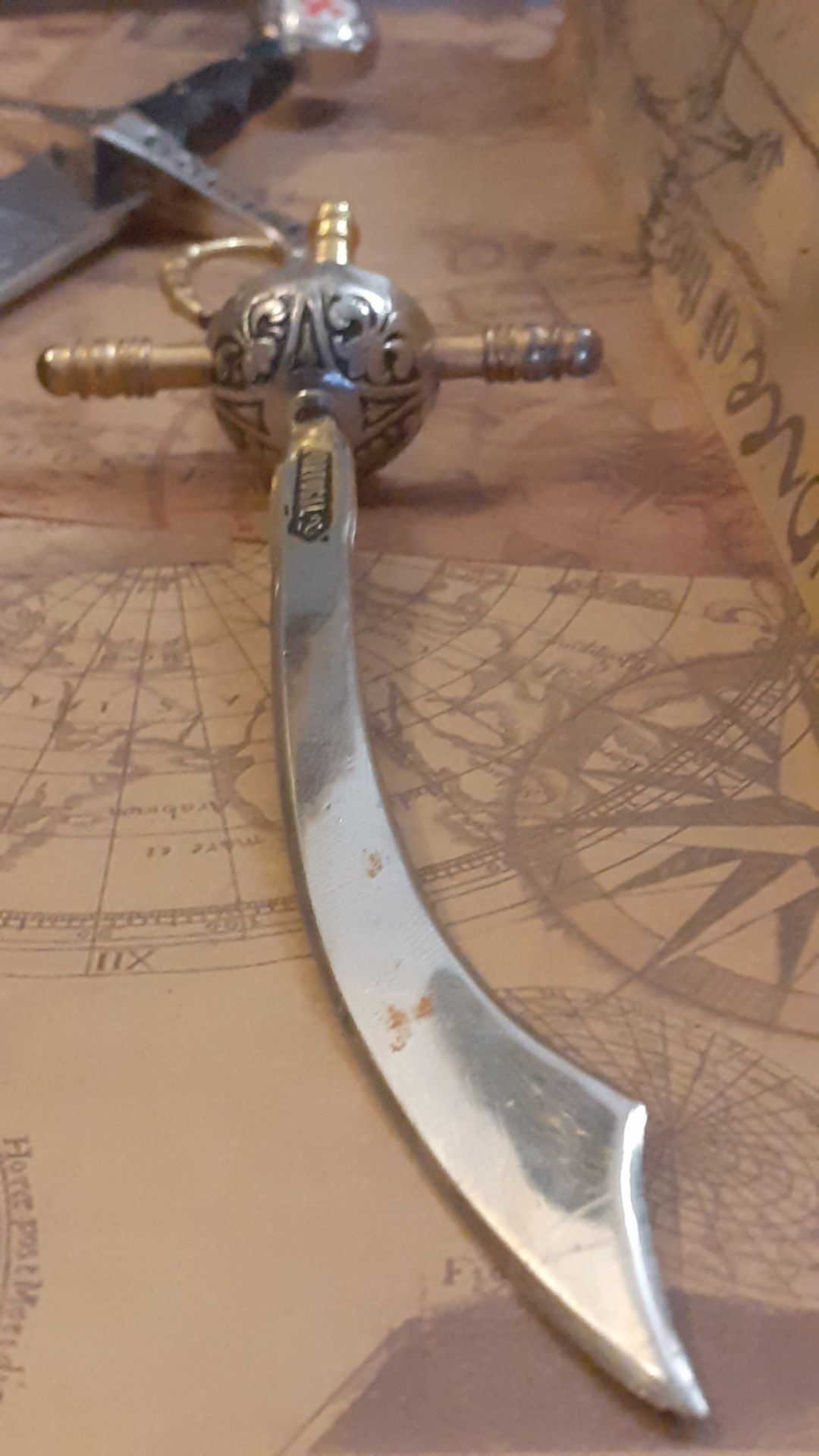 Abre Cartas Espada 23 cm Toledo Borboleta Medieval Vintage antiga