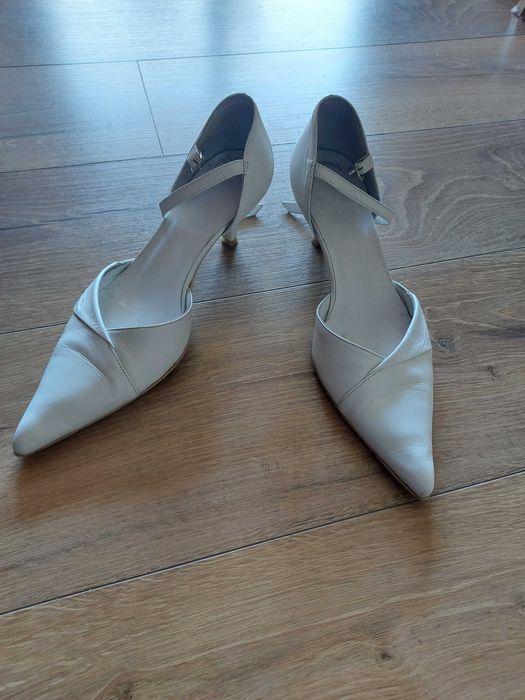 Buty ryłko białe ślubne