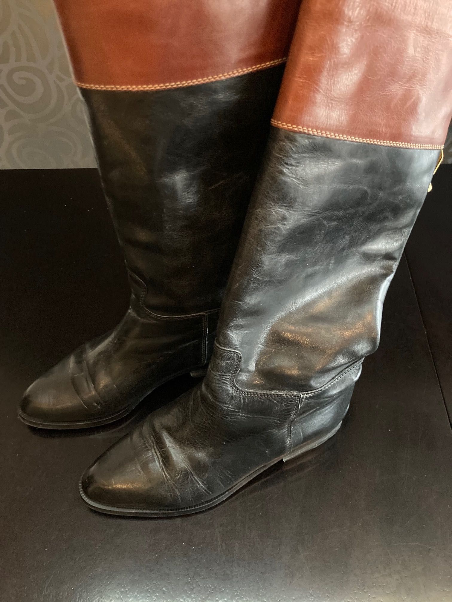 Buty kozaki czarno-brązowe Andiamo (Made in Italy)