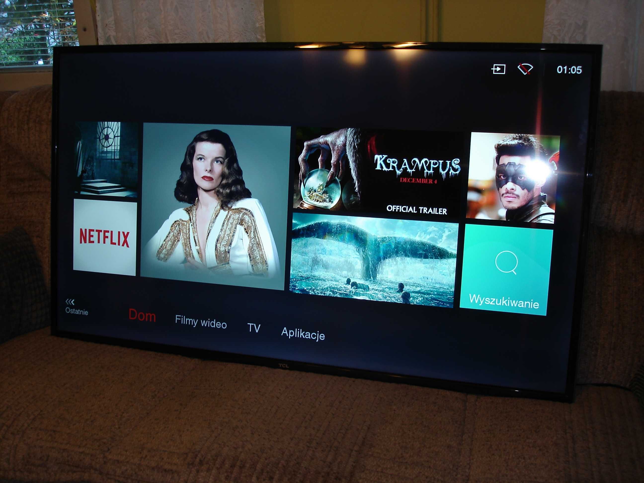 Telewizor SMART LED 55"  TCL 4K UHD Netflix WIFI dvb-t2