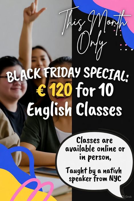 Black Friday English class deal