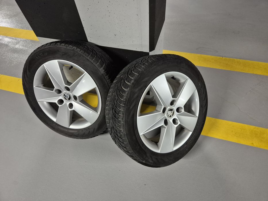 Koła zimowe 4 sztuki, felgi, opony, skoda octavia III