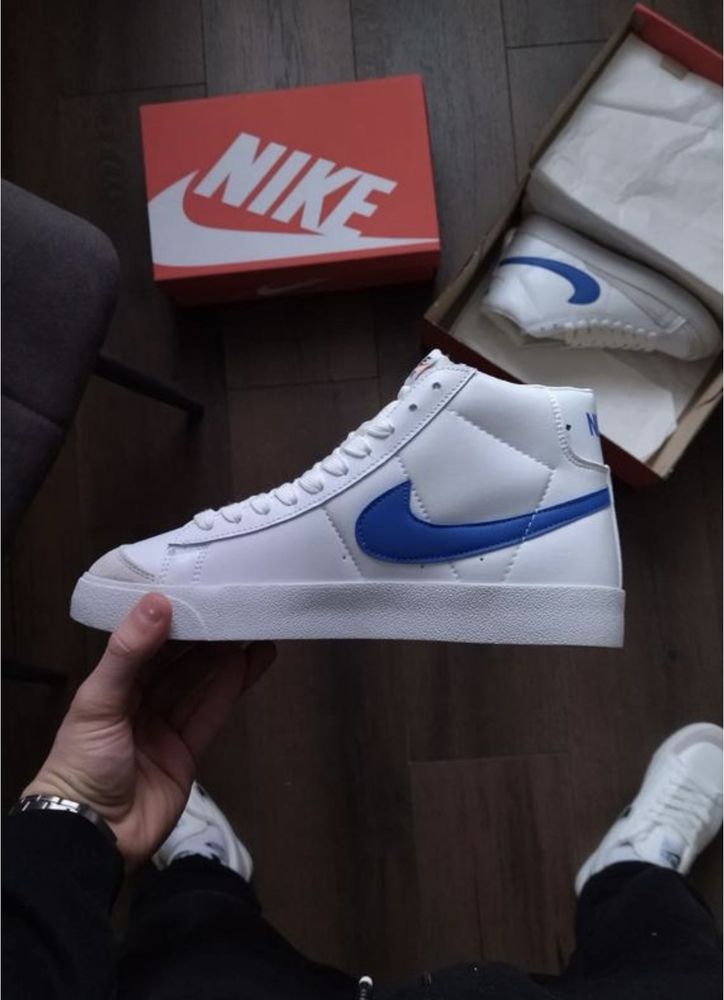 Nike blazer mid 77 white & blue