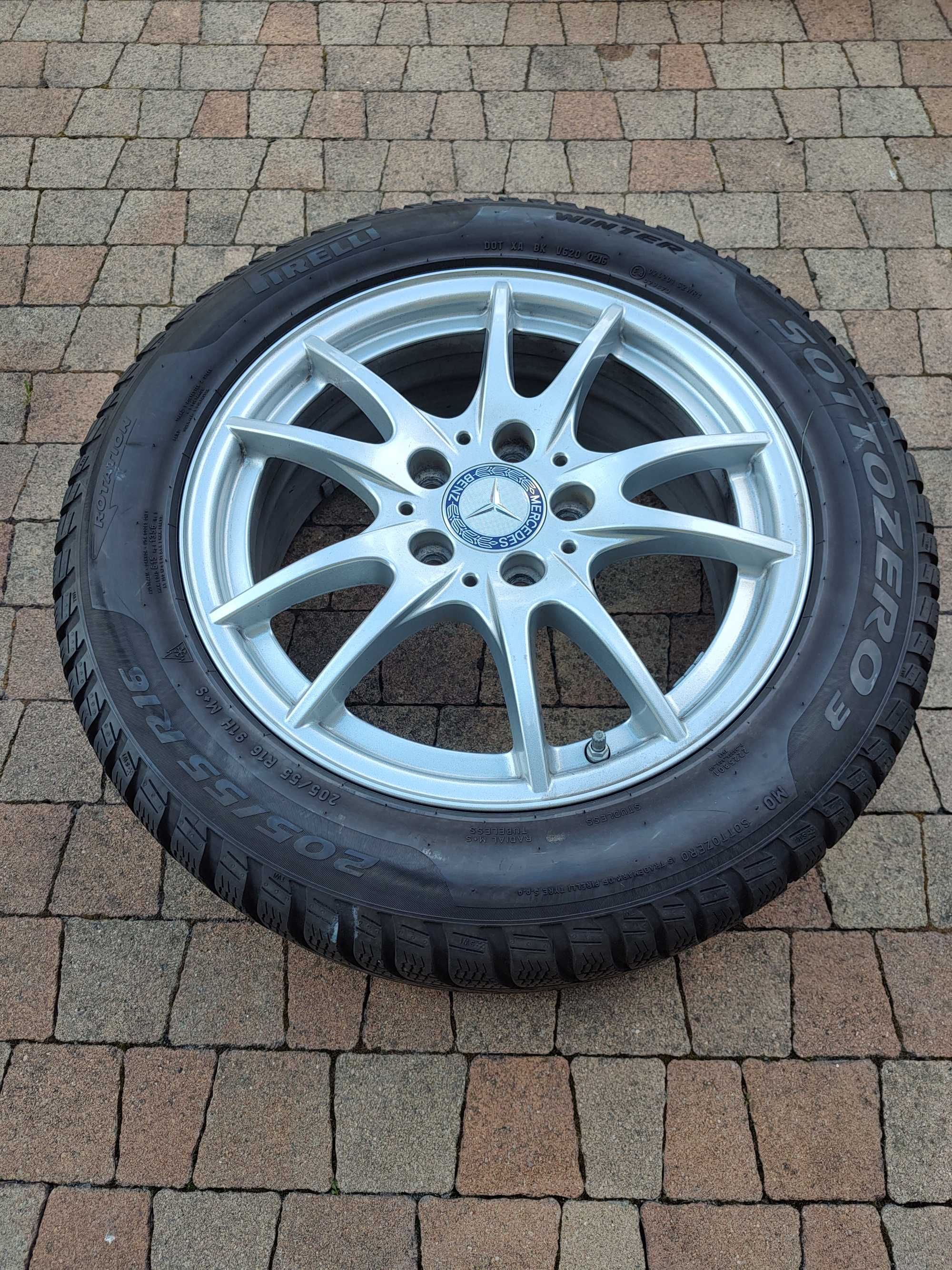 Koła Aluminiowe MERCEDES C ET49 5x112 205/55/16 + Czujniki TPMS - 7 mm