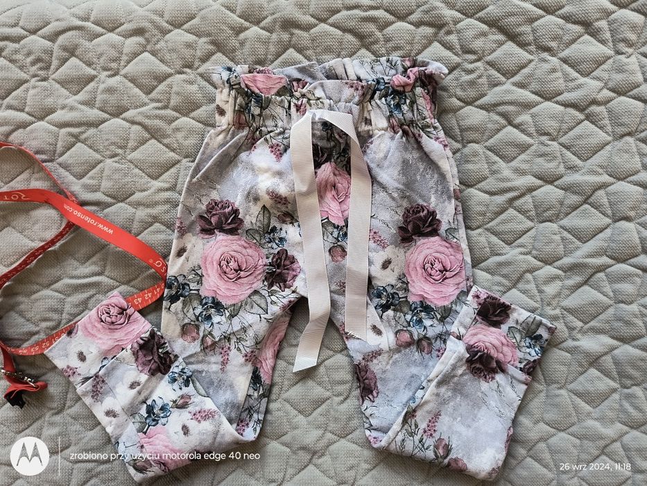 Spodnie Gamex 98 kwiaty