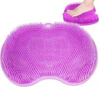 Silikonowa myjka do szorowania stóp pod prysznic fioletowa