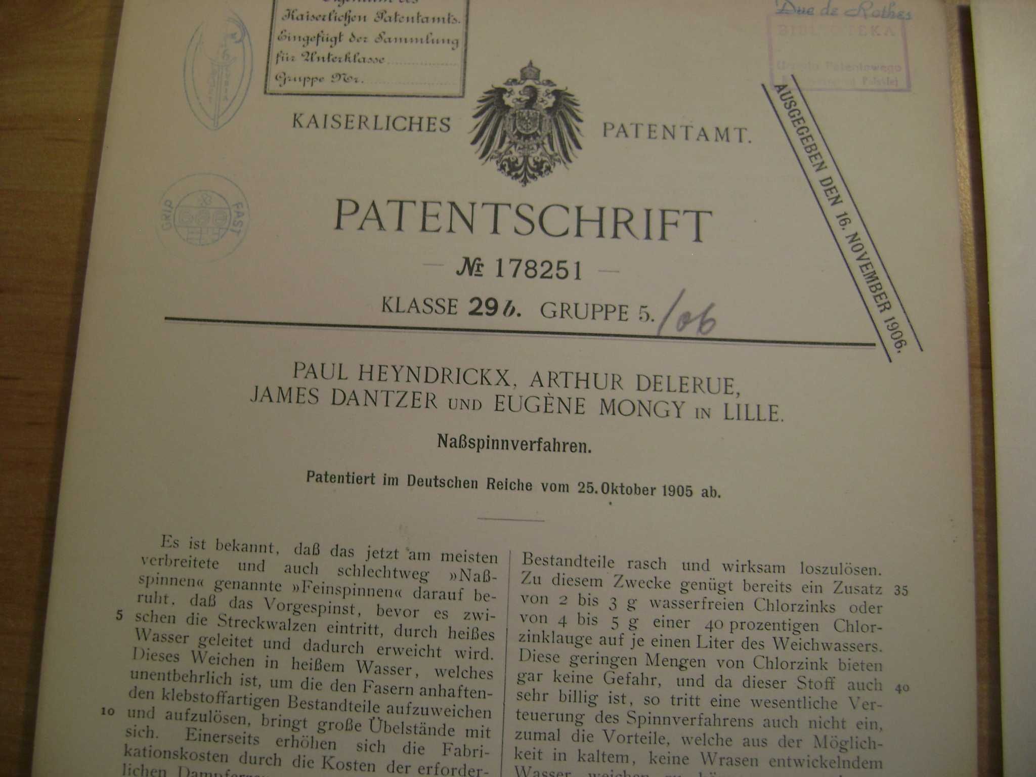 Starocie z PRL - Militaria = Patent niemiecki = Zestaw 2 oryginały