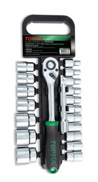Набор головок с трещоткой TOPTUL 1/2"